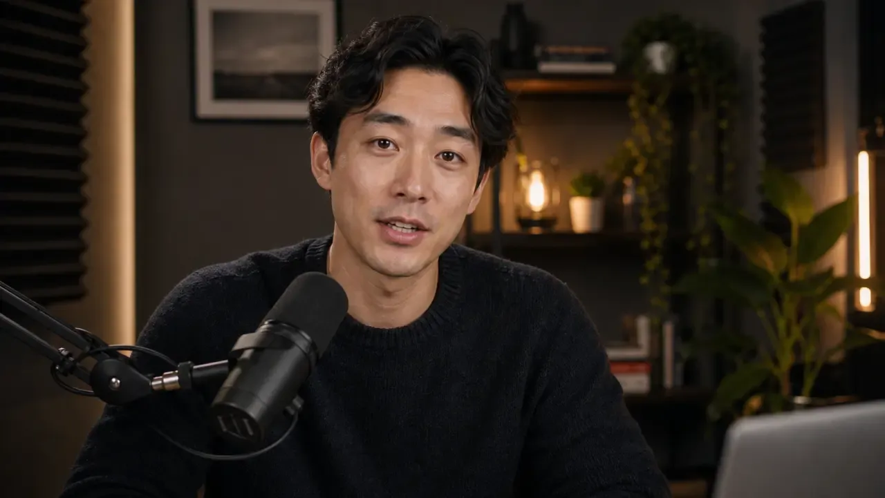 AI UGC creator reference: Solo Podcast Man