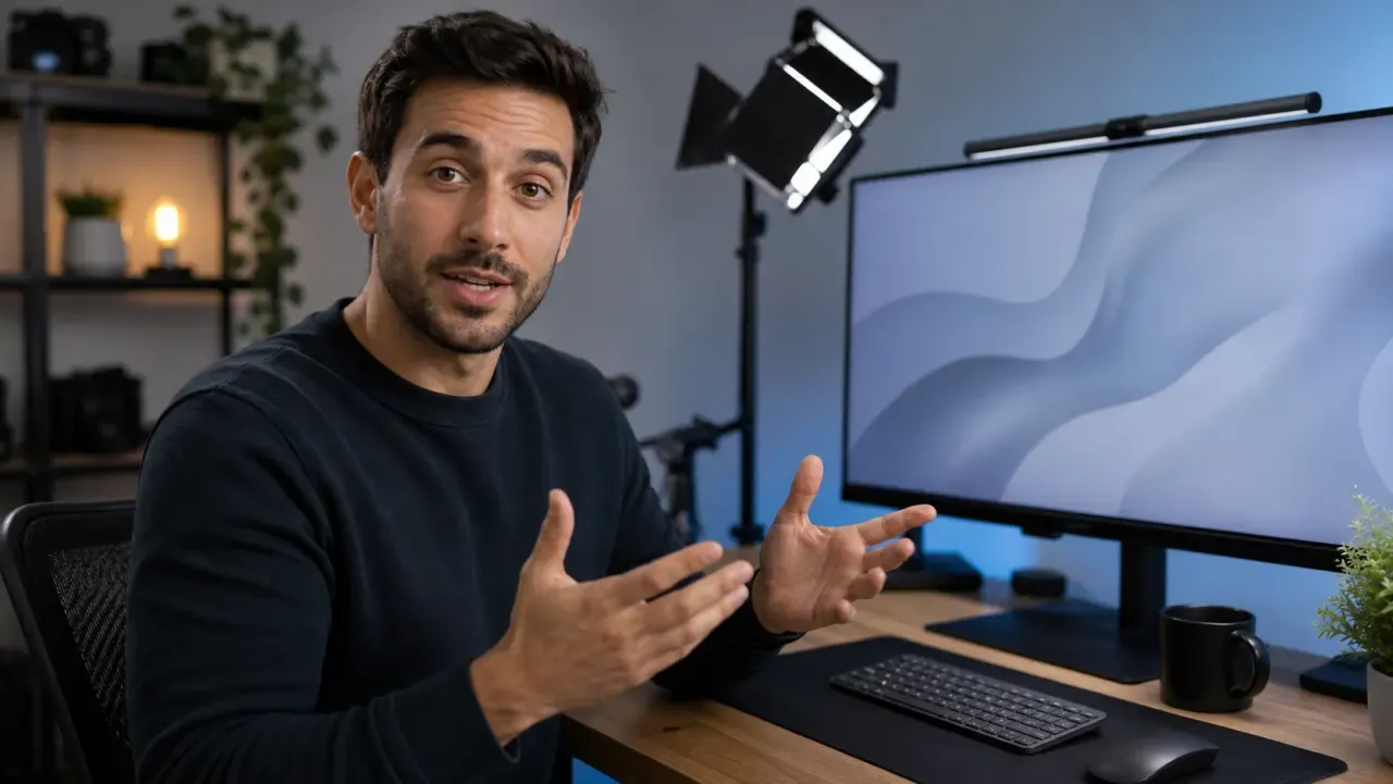 AI UGC creator reference: Tech Monitor Explainer