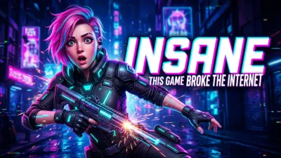 AI-generated gaming thumbnail with bold text