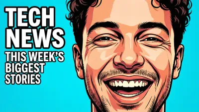AI-generated tech news thumbnail