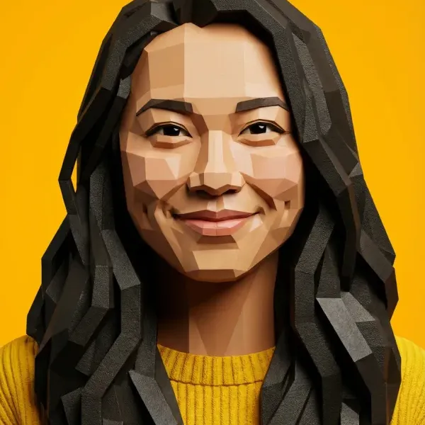 Low poly portrait sample