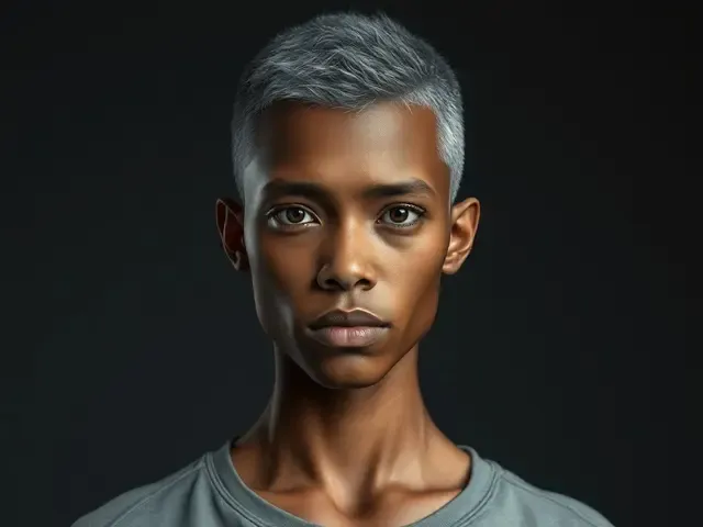 Realistic character with a silver buzz cut created in Melies