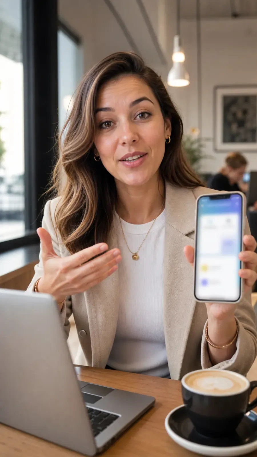 AI UGC creator reference: App Demo Cafe