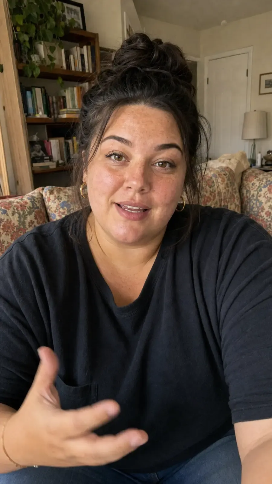 Realistic AI avatar reference with plus size creator look