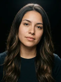 AI-generated beauty influencer close-up portrait