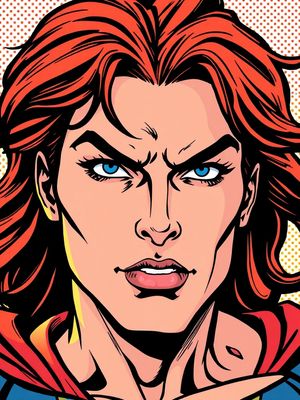 Comic book AI avatar — bold ink and color style