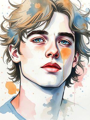 Watercolor AI avatar — artistic painted portrait