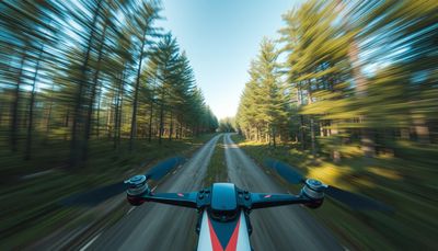 FPV drone flight through interior