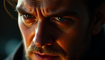 Slow zoom into portrait detail