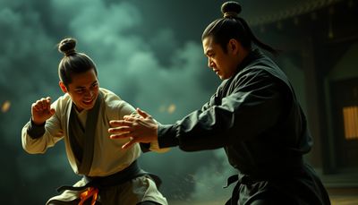 AI character video of martial arts action sequence