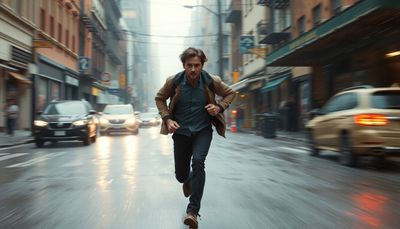 AI character video of athlete running in slow motion