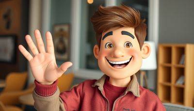 AI character video of person waving with natural motion