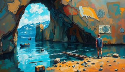 AI style transfer — photo converted to watercolor painting style