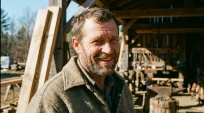 AI generated photorealistic portrait of a craftsman in workshop