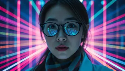 AI-generated horror scene in a dark forest