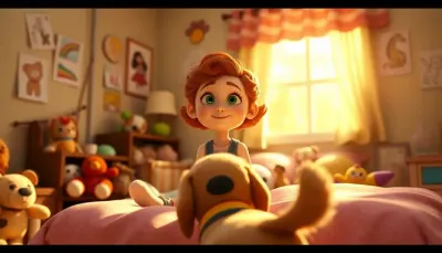 AI-generated comic style storyboard frame with dialogue