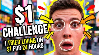 AI-generated dollar challenge thumbnail