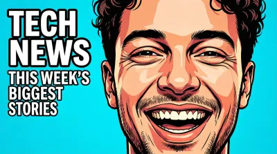 AI-generated tech news thumbnail