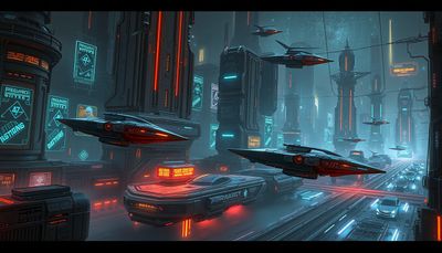 Concept art for sci-fi environment from text prompt