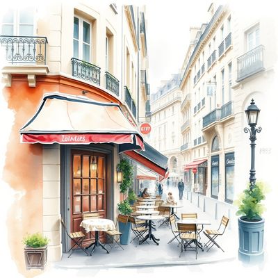 Watercolor illustration style generated from text