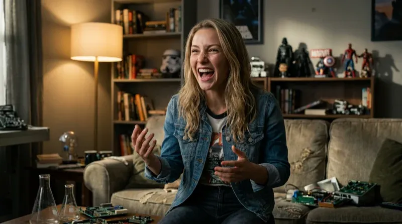 Portrait photo with background - before AI background removal