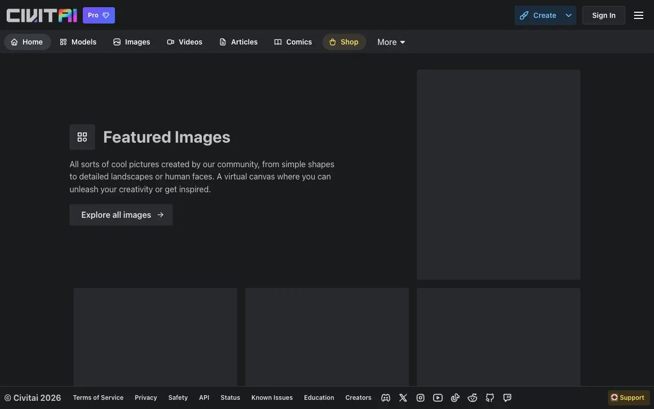 Civitai website screenshot