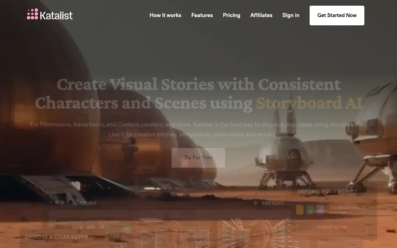 Katalist website screenshot