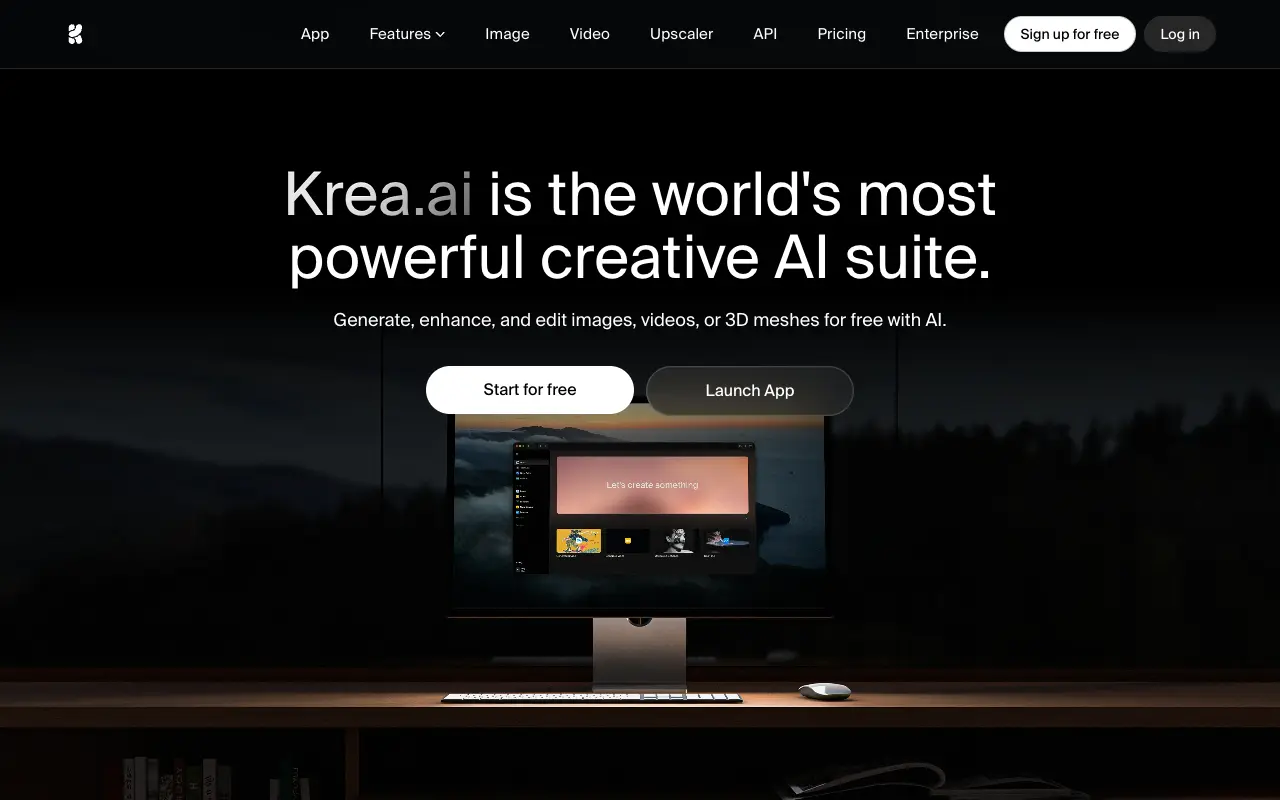 Krea website screenshot