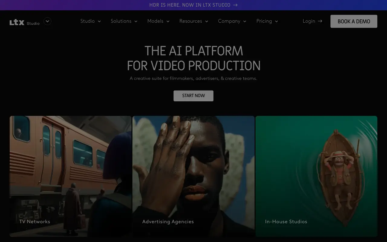 LTX Studio website screenshot
