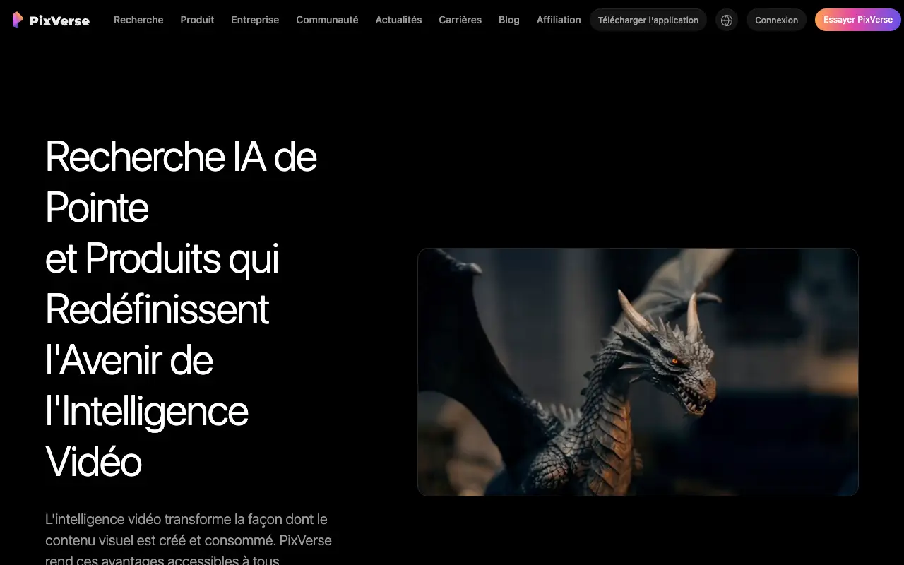 PixVerse website screenshot