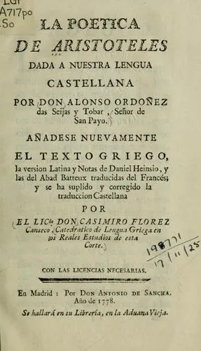 Poetics by Aristotle book cover