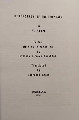 Morphology of the Folktale by Vladimir Propp book cover