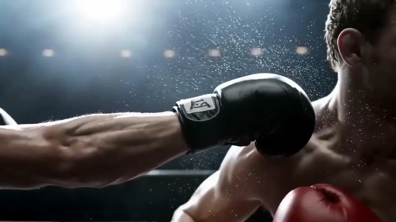 First AI-generated frame continuing the same boxing shot